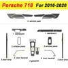 For Porsche 718 2016- Car-Styling 3D5D Carbon Fiber Car Interior Center Console Color Molding Sticker Decals Part Accessorie