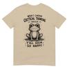 Wish I Lacked Critical Thinking Skills Funny Frog Sarcastic Graphic T Shirt Gift