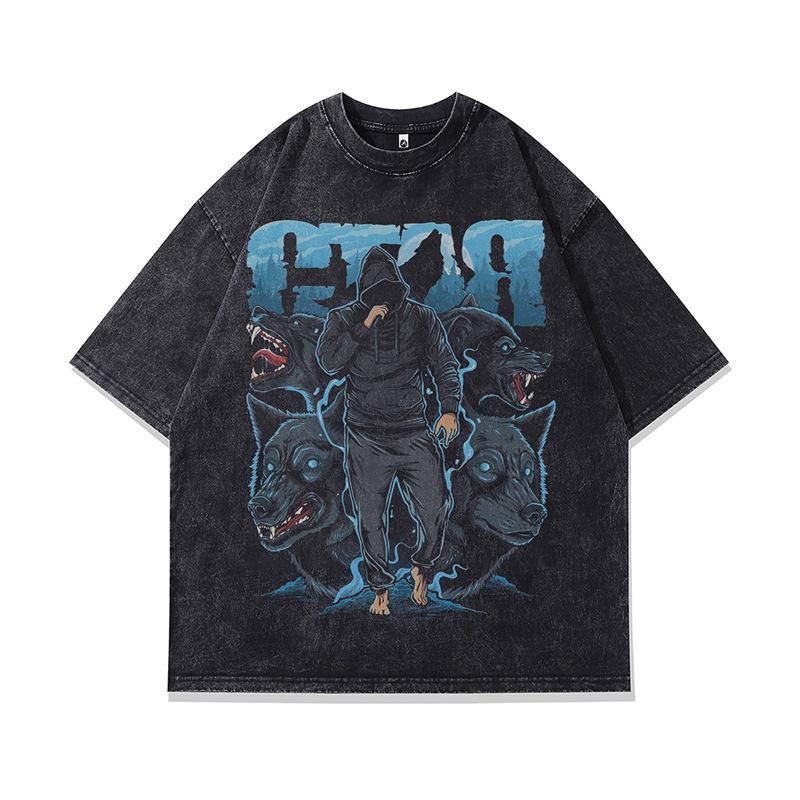 

High Street Vintage Doberman Print Distressed Unisex T-Shirt XXXL