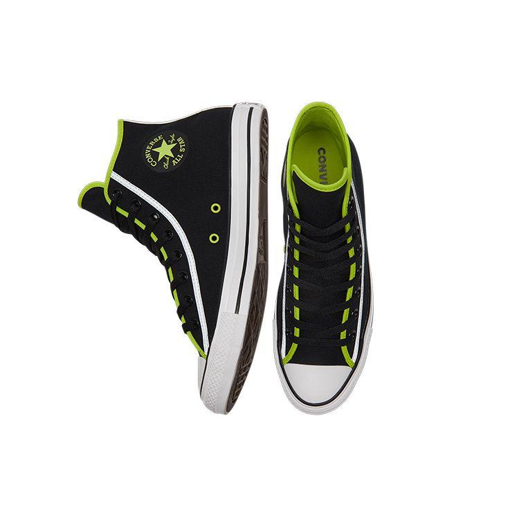 Converse Chuck Taylor All Star Deconstructed Trendy Everyday Versatile High-Top Canvas Sneakers Unisex Sneakers Black Green 172000C