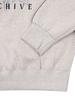 LA MAISON STUDIO [Fleece-Lined] Unisex Flower Arch Line Shoulder Heavy Terry Sweatshirt Melange Grey (Fce4Ts652K)