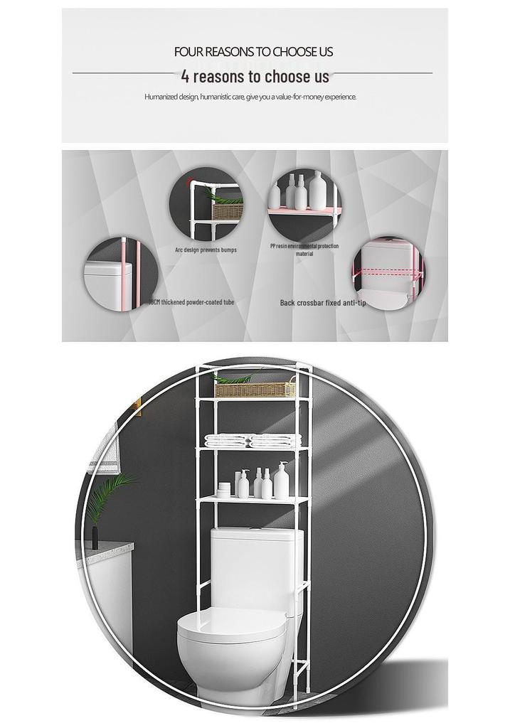 Southeast Asia Best-Selling Bathroom Organizer Rack for Over-the-Toilet Storage