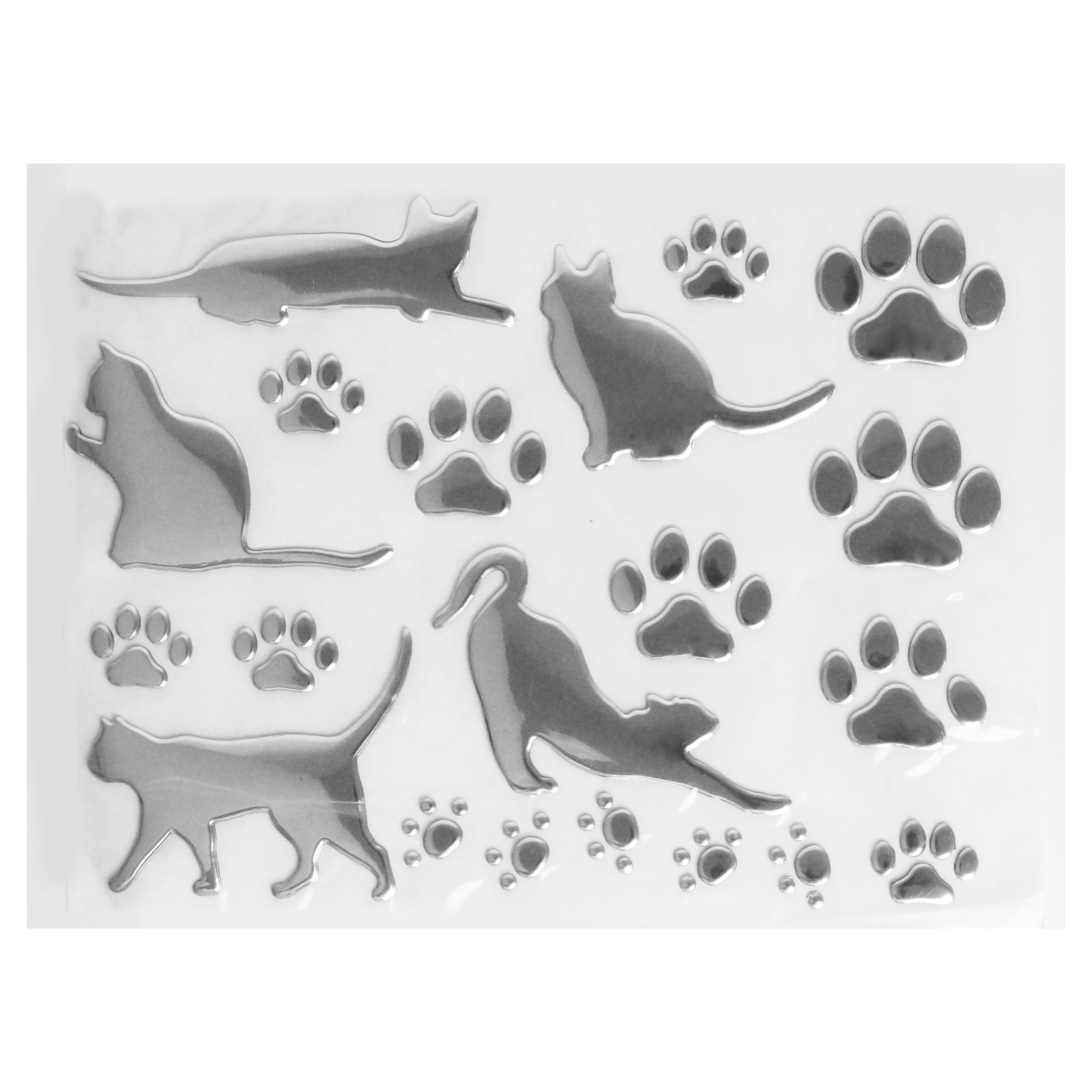 

Prendre 3D Cat Paw Car Small Scratch Cute Cat 3D Sticker Sticker, Sticker, Item, Cat, Car, Suitcase, Cover, Sticker, (Silver) PR-3DCAT-SV