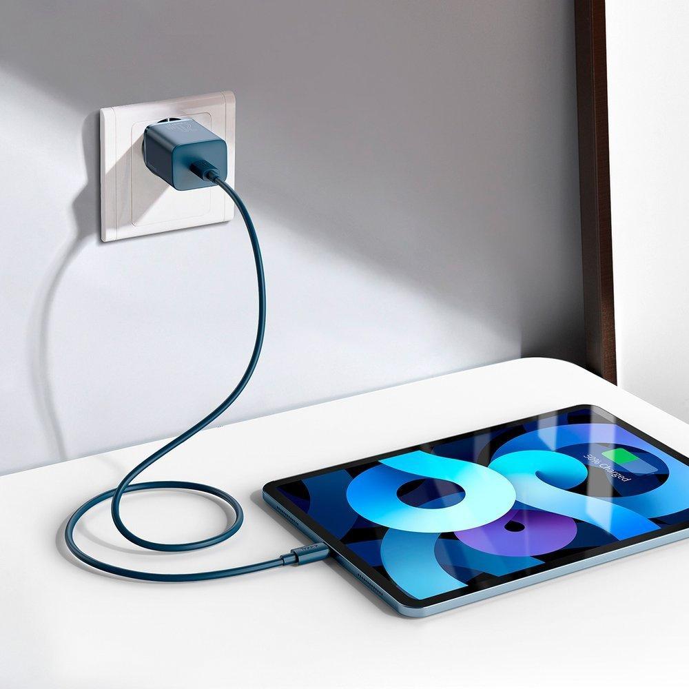 Baseus Super Si 20W USB-C Quick Charger with Lightning Cable - 1m Blue (Model TZCCSUP-B03)