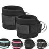 Adjustable Padded Ankle Wrist Cuffs Padded Straps D-Ring Glute Kickback for Cable Machine, Ideal for Glutes Exercises