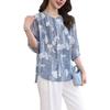 Summer new silk top women's elegant shirt printed breathable gentle mulberry silk niche design shirt