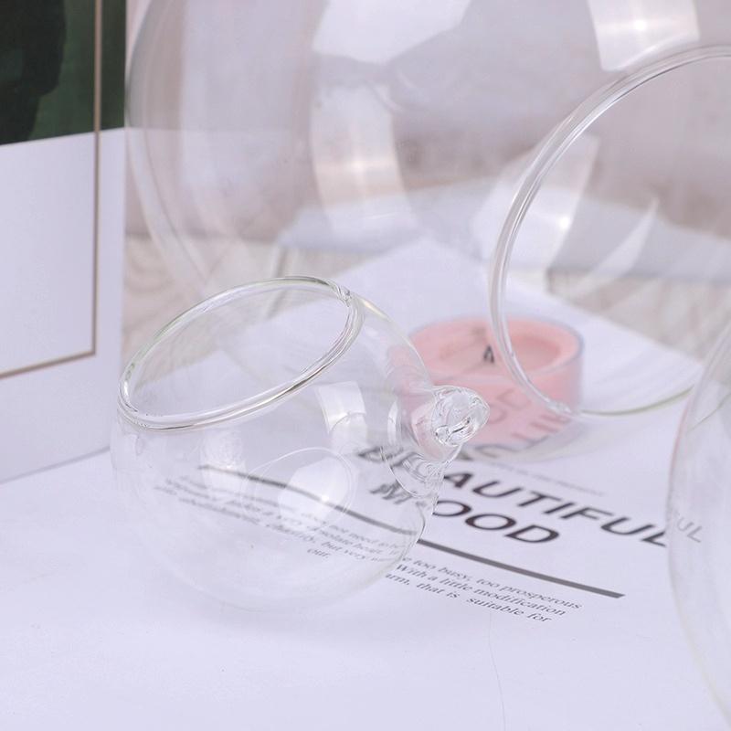 Factory Retail in Stock D15cm Cheap Clear Glass Ball Tealight Holder/Ball Tealight Holder/Globe Glass Candle Holder for Home