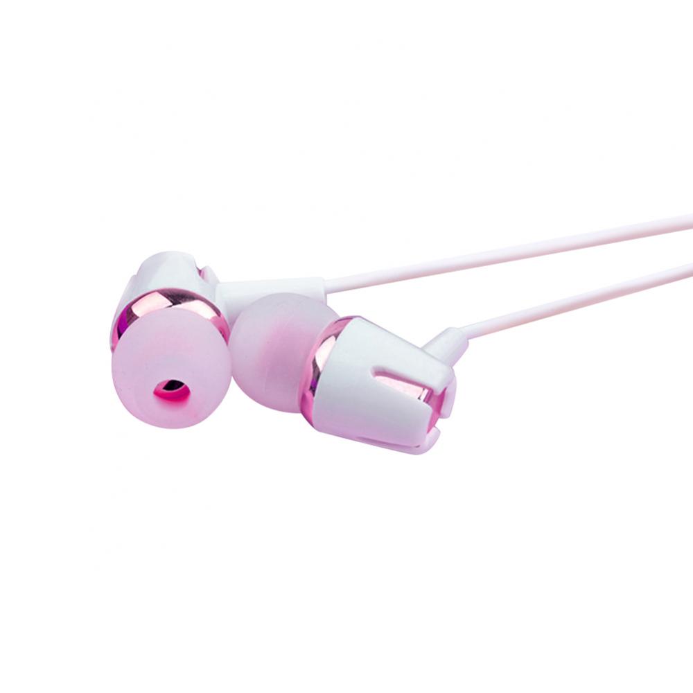 

Bass In-ear Earphone Gaming Wired Universal Noise Cancelling Stereo Headphone PC Phone Headset with Mic рожевий колір золота