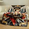 Archangel Michael Winged Warrior Blanket Bedroom Blanket for Livingroom Couch Lunch Break Soft Throw for Friend's Festival Gift