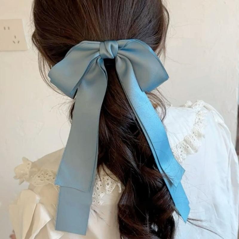 Women Hair Bows Barrette Hair Clip 2000s Trend Side Clip Fashionable Elegant Sweet Bowknot Photo Props