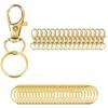 25Pcs Swivel Clasps Set Lanyard Snap Hooks with Key Chain Rings Keychain Clip Hooks for DIY Jewelry Necklace Bracelet Making Handcrafts Supplies
