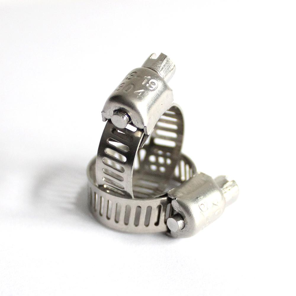 1PCS Hose Clamp 6-12 13-19 21-44 27-51 33-57 52-76 65-89 78-101 91-114mm Stainless Steel Pipe Clip Adjustable Screw Worm Drive