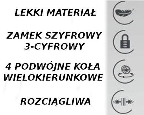 Walizka Podróżna Twarda Lekka Na Kółkach Bagaż Benzi Bz5711