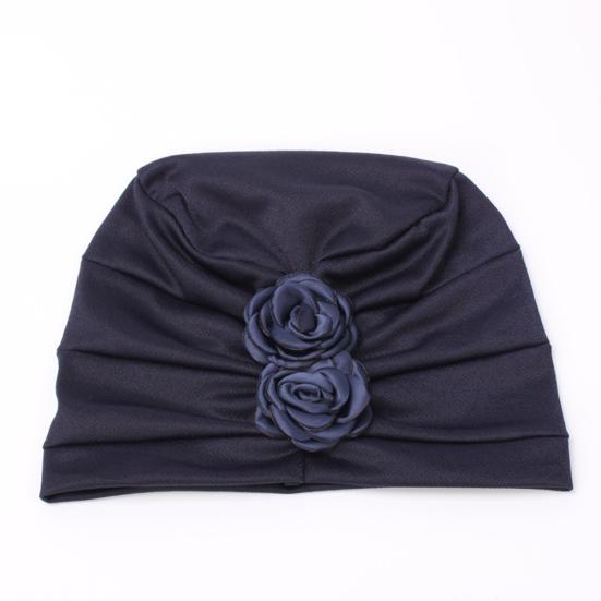 Damen Rosen Blumen Dekor Beanie Mütze Snood Hut Mode Kopfwickel Kopfbedeckung Geschenk