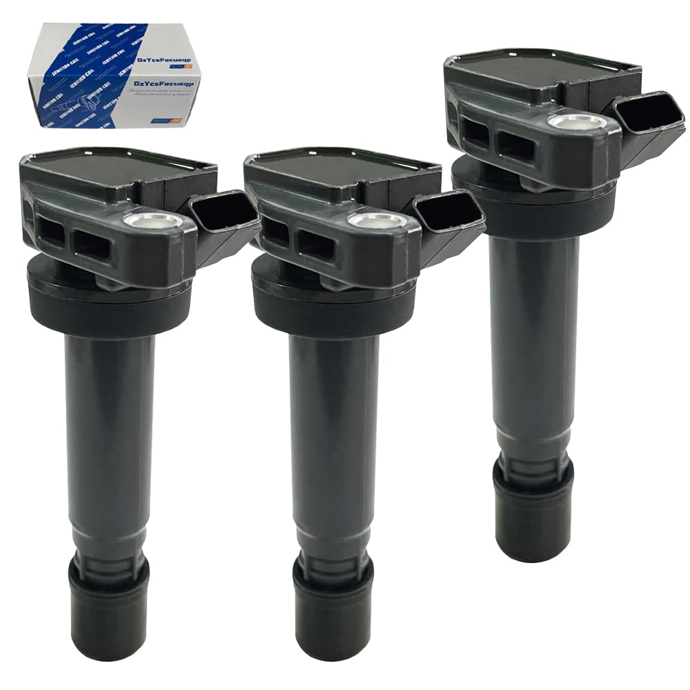 

GzYcsFocusqp [Set of 3] Ignition Coil 3 Pin for Daihatsu Tanto Direct/Milasino S200 S210 S320 S330 L350 L360 90048-52126 чёрный