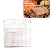 Stainless Steel Camping Grill Rack Grate Mesh Pads Portable Square Grilling Net Fire Cooking Outdoor Traveling Picnic BBQ Pad