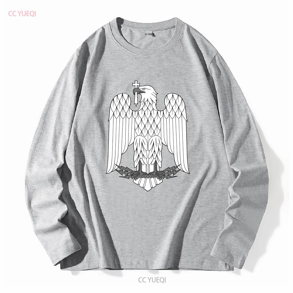 T-shirt Armoiries de la Roumanie Aigle du Parlement roumain Toutes Tailles manches longues ou courtes vintage Lavé vêtements de designer Unisexe