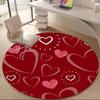 1pc Love Hearts Office Round Area Rug, Indoor Mat Suitable ForOffice, Under Office Chairs Bedroom Living Room Home Decor, Room Decot259