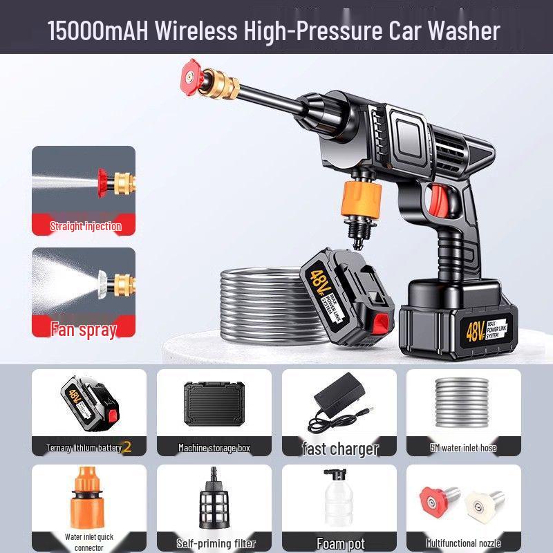Cordless High-Pressure Car Washer with Rechargeable Battery