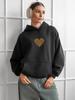 Leopard Print Heart Graphic Hoodies Men Women Casual Sweatshirt Oversized Y2k Harajuku Fleece Warm Tracksuit Female Male Clothing