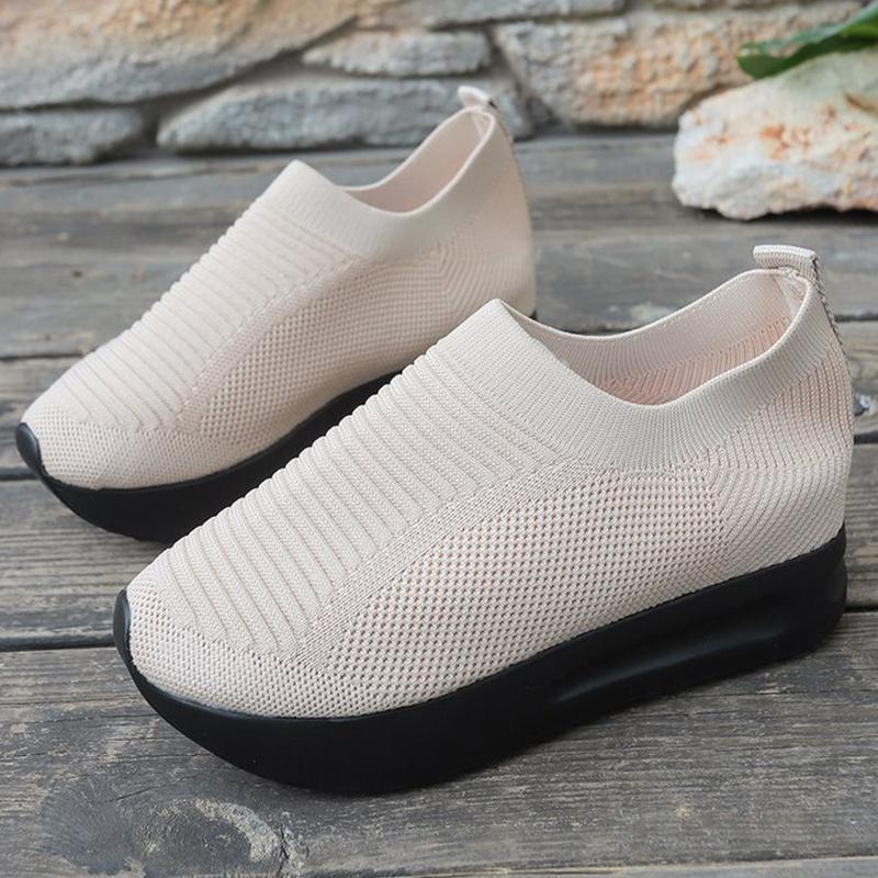 Fashion Soft Breathable Mesh Sneakers Women Spring Autumn 2025 Non Slip Platform Vulcanize Shoes for Woman Solid Color Casual Shoes Lady