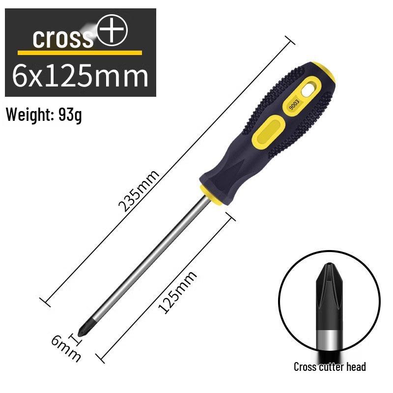 High-Strength Phillips & Slotted Screwdriver Set with Non-Slip Magnetic Handle and Chrome Vanadium for Enhanced Durability.