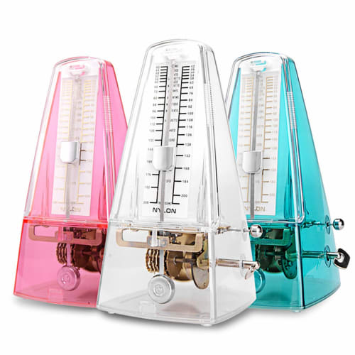 Transparent Mechanical Metronome for Guitar, Piano, Guitar, Violin, and Other Instruments, High-Precision Metronome (Color: Clear, Size: One Size)