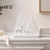 Candlestick Holder Candle Holder, Base with Hollow Elk Christmas Tree Design, Ornament 3D Printed Matte White for Festive Home Table Decor Office Desk