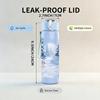 1PC Snow Mountain Waterfall Landscape Print 750ml Color Plastic Sports Water Bottle Leakproof Flip Straw Lid Suitable for Sports Office Home Use