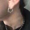 Steel Hollow Hip Hop Dragon mønster Koreansk stil øredobber Circle Ear Studs Men Hoop øredobber