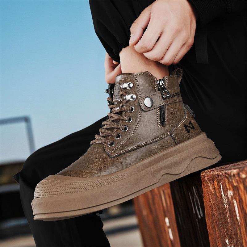 Martin boots new winter high-top retro thick-soled heightening boots British casual short boots