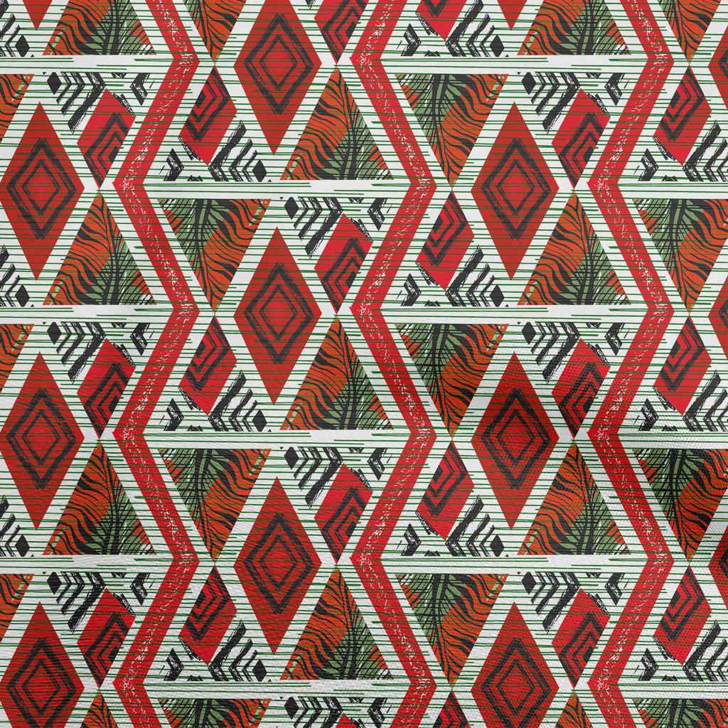 oneOone Cotton Poplin Fuschia Pink Fabric Geometric Mix Texture Fabric For Sewing Printed Craft Fabric By The Yard 42 Inch