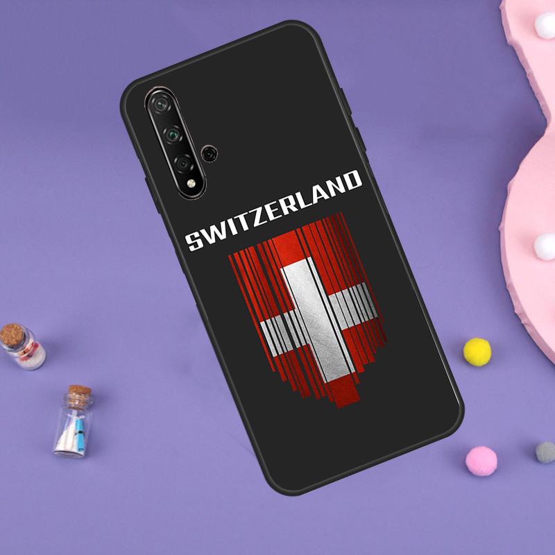 Switzerland Swiss Flag For Huawei Nova 7i 8i 11i 12i 12s 9 10 SE Y60 Y61 Y70 Y72 Y73 Y90 Y91 P20 P40 P30 Lite Case