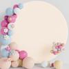 White Round Photography Backdrop Cloth Cover Baby Shower Birthday Party Wedding Decor Photo Backdrop Cloth Circle Background