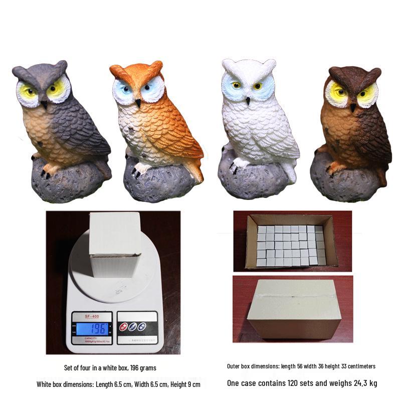 Artisanat en Résine Hibou de Simulation: Ornements de Jardin Micro Paysage