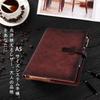 MEMOKP System Planner A5 Genuine Business Schedule Pocket Card Office Pen Holder Refill Graduation Job Promotion Gift Notebook, Leather, 6-Ring