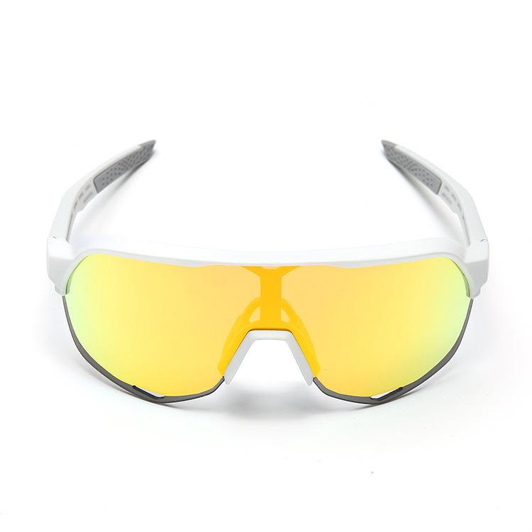 

Single-item stock clearance: Polarized cycling glasses with bicycle coating TR90Sports goggles/S2 All-white frame with red