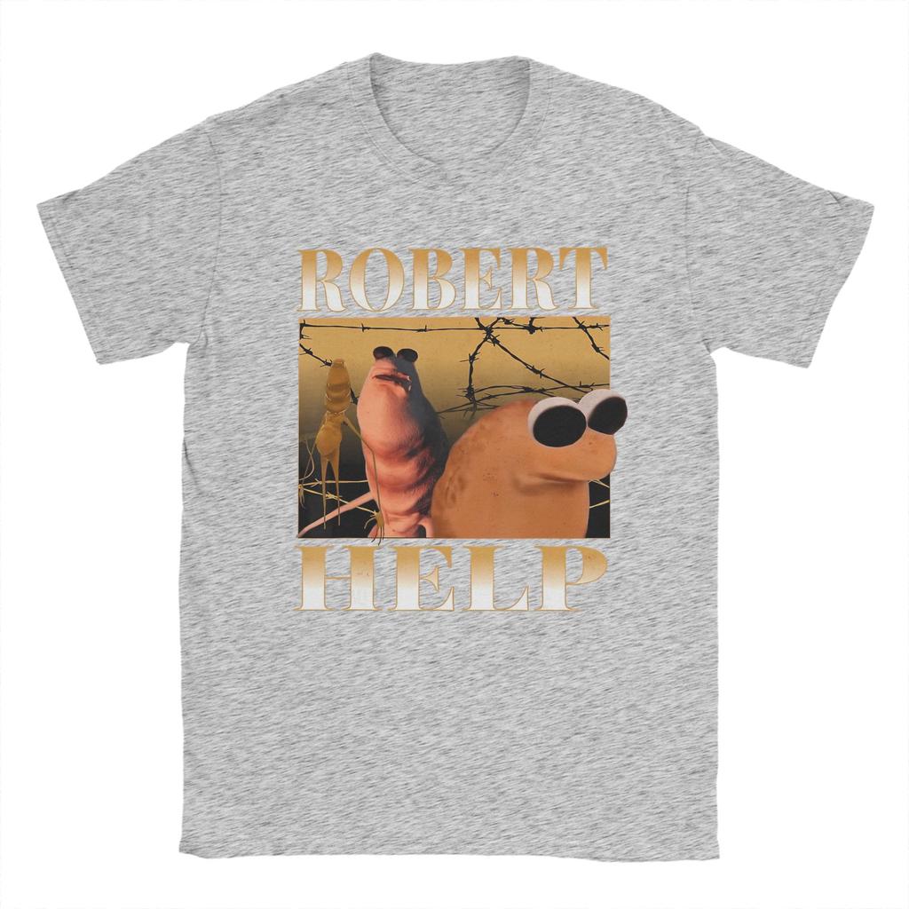 Robert Hilf Marcus den Wurm T-Shirts Herren Neuheit Baumwoll-Tees Rundhalsausschnitt Kurzarm T-Shirt Übergröße Kleidung