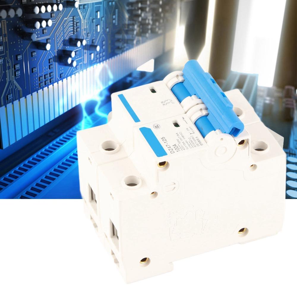 Miniature DZ47-125 2P Current Circuit Breaker 400V 80/100/125A Leakage Protection Switch Air Circuit Breaker Power Distribution