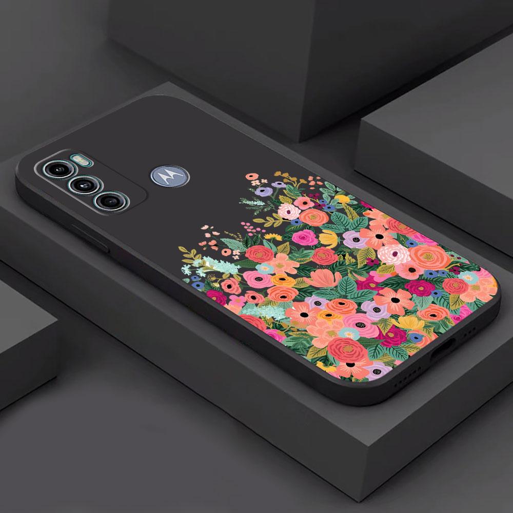 Letter Flower Case for Motorola Moto Edge 30 Neo G9 Plus G200 5G One Fusion Plus Edge 20 Pro Edge 40 Pro TPU Soft Cover