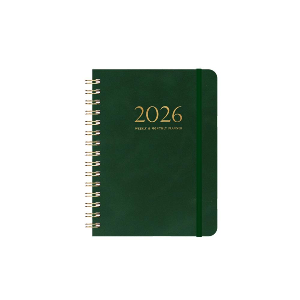 PU Leather Cover Coil Schedules Notebooks A5 Daily Notebook Daily Planner Notepad  Record