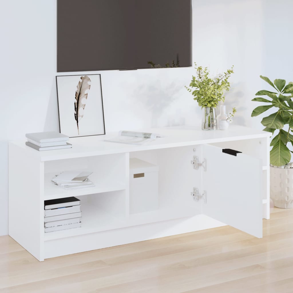 TV Cabinet White 102 x 35.5 x 36.5 cm Particleboard