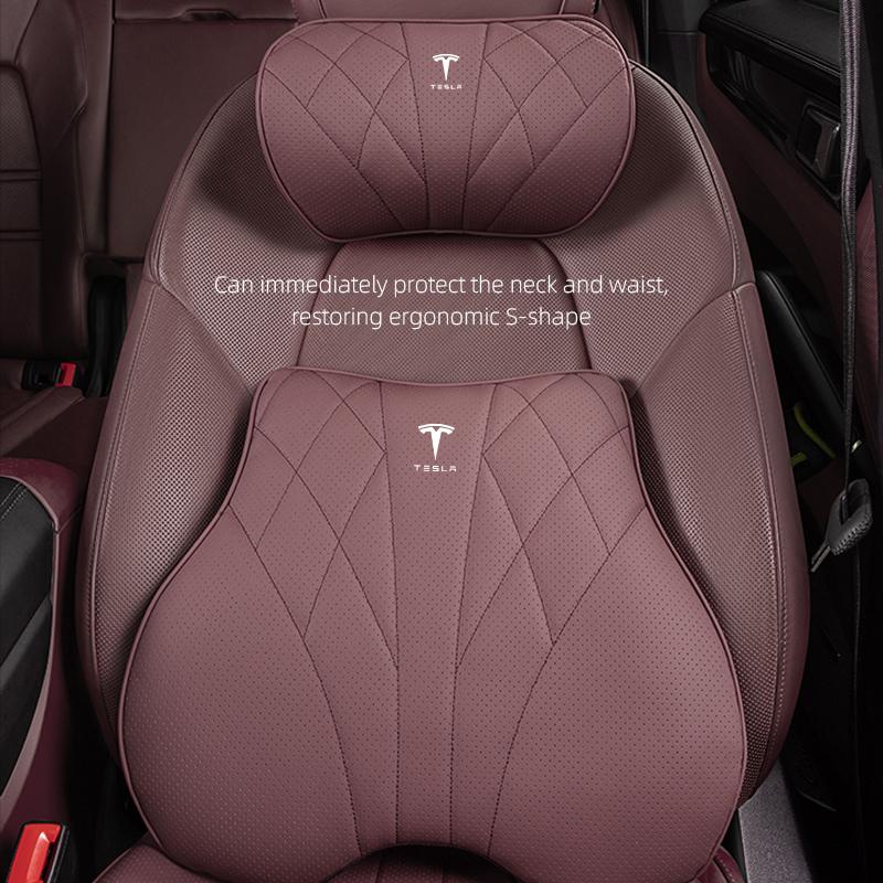 Poduszka na fotel samochodowy Zagłówek Poduszka lędźwiowa Podparcie lędźwiowe Akcesoria do Tesla Model 3 Highland Model 2023 Model S Model X Model Y