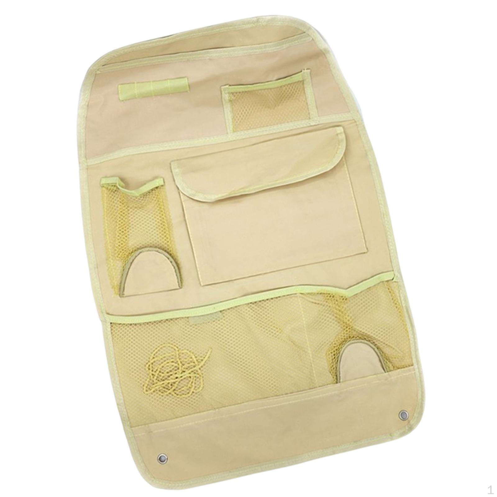 

Car Backseat Organiser with Mesh Pocket Multi Heavy Duty Universal Tablet Holder бежевий