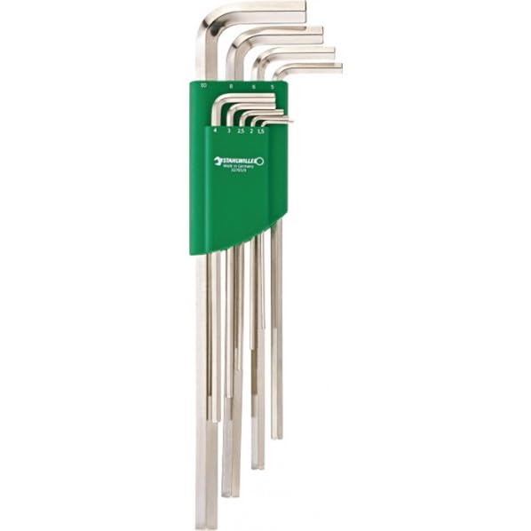 

STAHLWILLE 9-Piece Long L-Shaped Hex Key Set with Holder, 10765/9