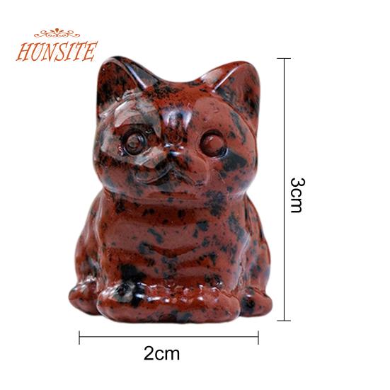 Faux Crystal Cat Statue, Adorable Appearance, Mini Lucky Cat Figurine