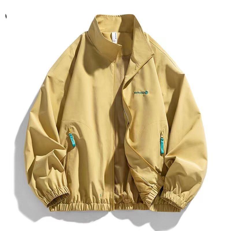

Outdoor Contrasting Color Stand-up Collar Jacket Women s Autumn New American Street Sports Casual Jacket Trend M