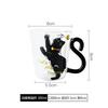 1PCS Cute Cat Glass Juice Coffee Cup Milk Tea Coffee Glass Mug Cat Tail Handle Cat Valentine's Day Lover Gifts Stainless Spoon