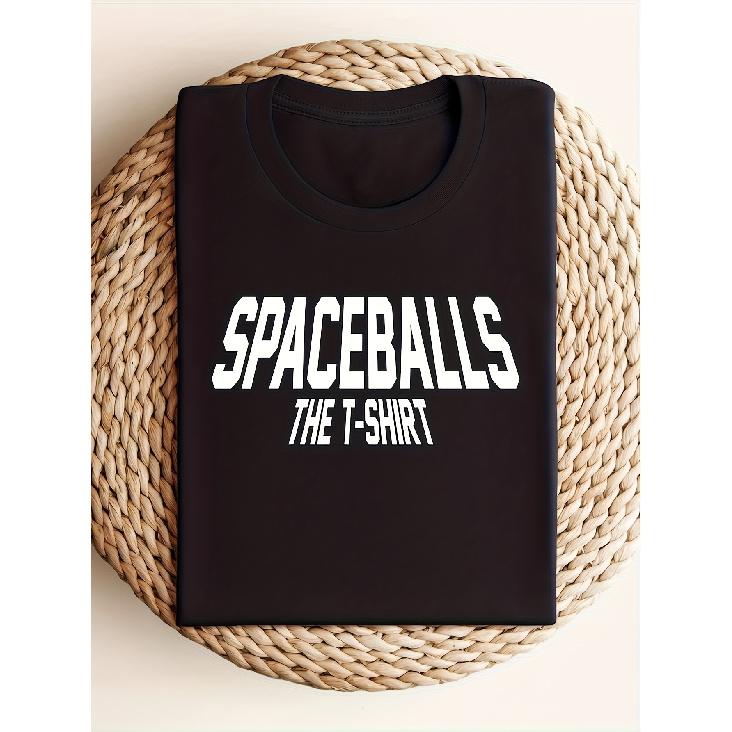 Space Ball T-Shirt: an Entertaining Sci-Fi Tee from The 80S Featuring a Crew Neckline, Fit, And a Bit of Stretch. Ideal for Everyone, It S a S чёрный