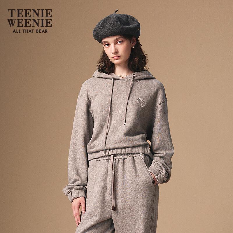 Teenie Weenie Women's Bear Letter Hooded Sweatshirt
